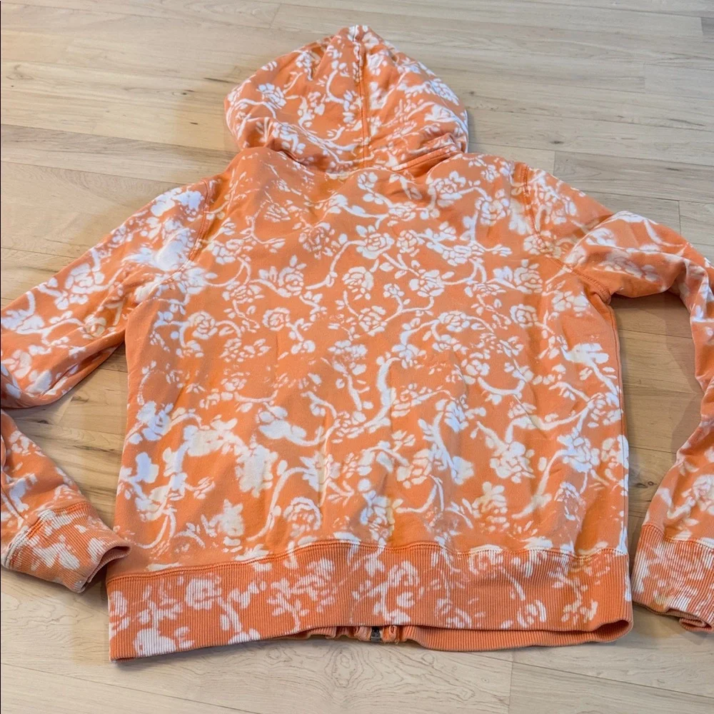 Vintage-Y2K-Lucky Brand Floral Rose AOP-Zip Up Hoodie Sweatshirt-XL-Cotton - Picture 5 of 5